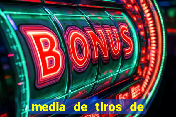 media de tiros de meta por jogo